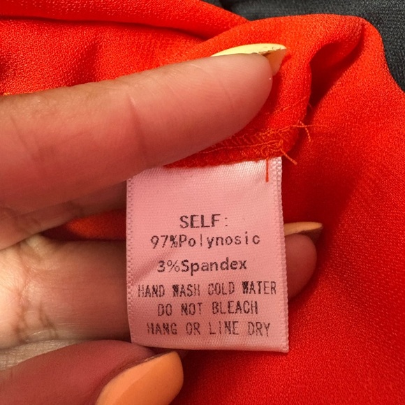 NWTO Orange and Black Jumpsuit with Paper Bag Waist and Tapered Ankle - Picture 8 of 8